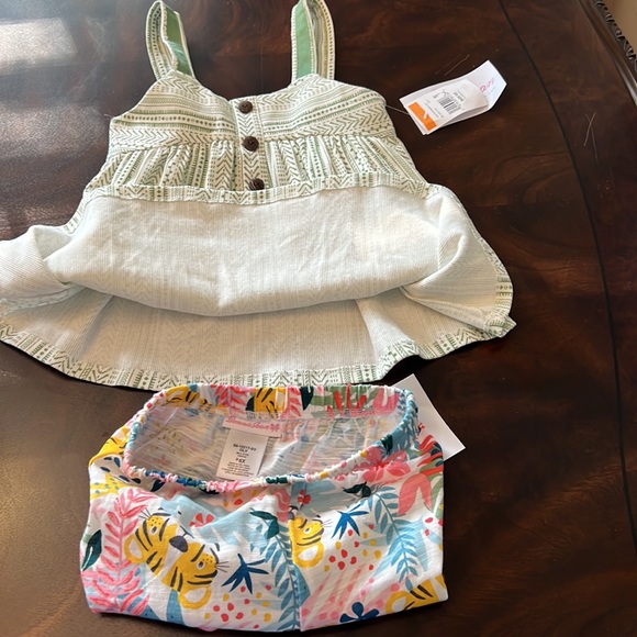 Bonnie Jean Toddler Girls Sleeveless Tropical Print Shorts Set - Picture 7 of 11